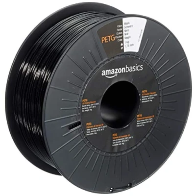 Abbildung von Amazon Basics 3D Drucker Filament aus PETG Kunststoff, 1.75 mm, Schwarz, 1 kg Spule