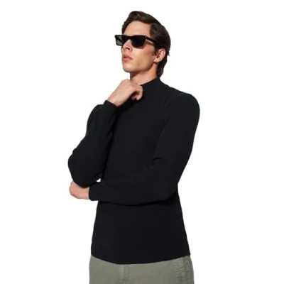 Abbildung von Trendyol Herren Gerade Lange Ärmel Tailliert Sweater