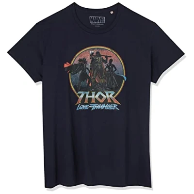Abbildung von Marvel Herren Metlatmts001 T Shirt, Marineblau, XL
