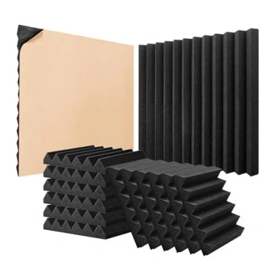Abbildung von VEVOR Akustikschaumstoffplatten 24er Set 30x30x5cm Akustikpaneele Schalldämmung