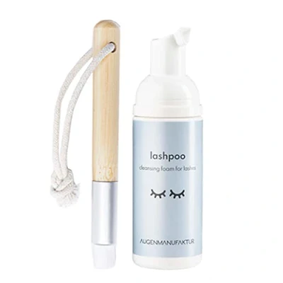 Abbildung von Augenmanufaktur Wimpernshampoo 50 ml Set mit Pinsel für Wimpernverlängerung Augen Make Up Entferner