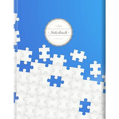 Abbildung von Liniertes Notizbuch (©Star, A4, 156 Seiten, Softcover) Mit Register + Doppelrand Lineatur 27 Dickes Notizbuch, Fester Einband, Deutschheft, Schreibheft, Schulheft, Tagebuch, „Puzzle“