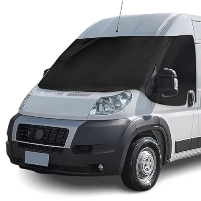 Abbildung von Frontschutzplane FIAT Ducato 2006 2023 Wohnmobil, Sonnenschutz Auto Frontscheibe, Geeignet für Ducato+, Peugeot Boxer, Citroen Jumper