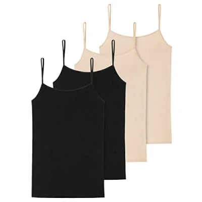 Abbildung von Schiesser 95/5 Organic Spaghetti Top 4er Pack (38 Schwarz/Sand)