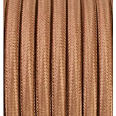 Abbildung von 10 Meter 2 adrig Textilkabel Stoffkabel Pendelleitung Lampenkabel Textile Cable 2x0,75 2G0,75 Bronze