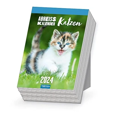 Abbildung von Trötsch Abreißkalender Katzen 2024: Aufstellkalender Tischkalender