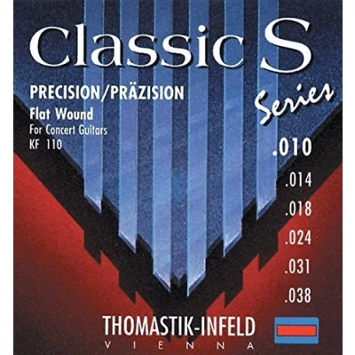 Abbildung von Thomastik Einzelsaite A5 .031fw vernickelter Flachdraht auf Stahlkern KF31 für Klassikgitarre Classic S Series Satz KF110