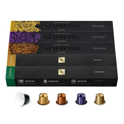 Abbildung von NESPRESSO ORIGINAL, Auswahl an Espresso Kaffees, Helle bis dunkle Röstungen, Kompatibel mit ORIGINAL Kaffeemaschinen, Kapsel Set aus 50 Kaffeekapseln