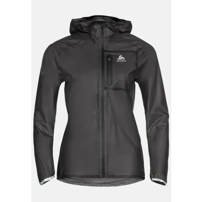 Abbildung von ODLO Zeroweight DUAL DRY Regenjacke / wasserabweisende Jacke, Damen, Größe: Large, Black