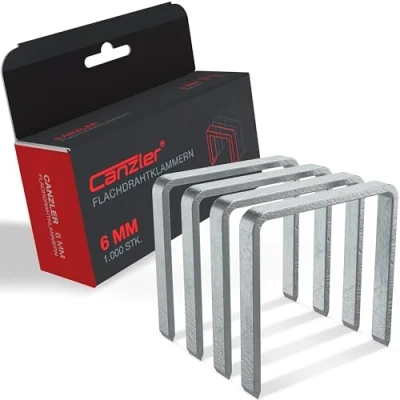Abbildung von Canzler Tackerklammer 6mm 1000 Stück verzinkt Für Hammertacker CHT 7 und andere Flachdrahtklammer Typ 11, G, 140