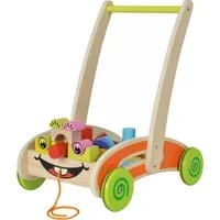 Abbildung von Eichhorn Lauflernwagen Spiel und Lauflernwagen, (36 tlg), mit 35 bunten Holzbausteinen, Birkenholz