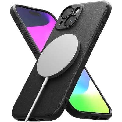 Abbildung von Ringke Magnetic Case Kompatibel mit iPhone 15 Hülle 6,1 Zoll MagSafe [Onyx Magnetic] Kameraschutz und Verbesserte Griffigkeit TPU Magnetische Laden Handyhülle Black