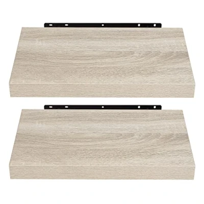 Abbildung von EUGAD Wandregal Wandboard 2er Set Hängeregal Holz Board Modern Sonoma Eiche 40x23x3,8cm 0083QJ 2