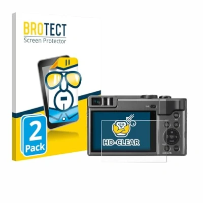 Abbildung von BROTECT (2 Stück Schutzfolie für Panasonic Lumix DC TZ90 / TZ96 Displayschutz Folie Ultra Klar