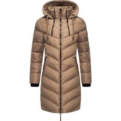 Abbildung von Marikoo Wintermantel &quot;Armasa&quot;, modischer Damen Winter Steppmantel mit Kapuze
