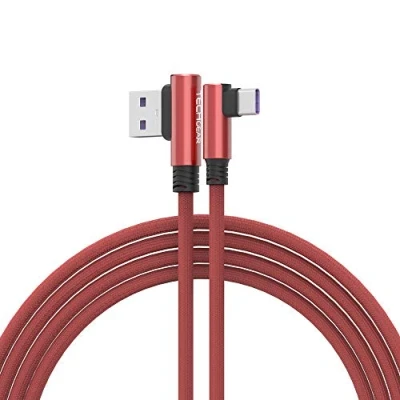 Abbildung von TECHGEAR USB C kabel, [1.5M] 90 Grad rechtwinkliges kabel passt Samsung S24, S23, S22 S21 S20 FE/Plus/Ultra S10, S9, A12 A13 A14 A22 A23 A32 A33 5G, A02s, A03s, A52 A53 A54 usw