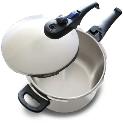 Abbildung von Elo Schnellkochtopf &quot;Praktika Plus&quot;, Edelstahl 18/8, (1 tlg.), Überdrucksicherung im Deckelrand, 4 Liter, Induktion