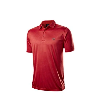 Abbildung von WILSON STAFF Herren Golf Poloshirt, STRIPE POLO, Polyester, Rot, Gr. L, WGA700729LG