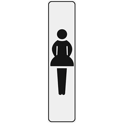 Abbildung von Metafranc Klebeschild Symbol: Damentoilette 200 x 48 mm / Beschilderung Infoschild Türschild Gewerbekennzeichnung Grundstückskennzeichnung Orientierung 504200