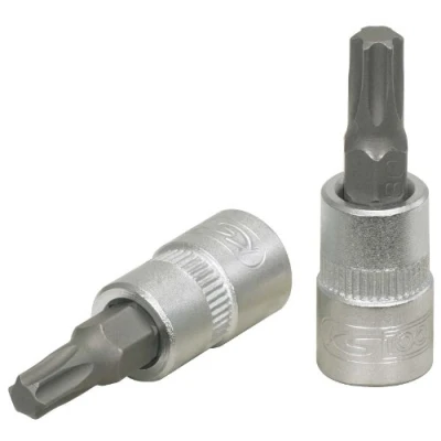 Abbildung von KS Tools 911.1449 E 1/4 Zoll Bit Stecknuss TX, T27, auf Hängeschildchen, Edelstahl Kunststoff Metall Gummi Legierung und Kupfer, farblos, One Size
