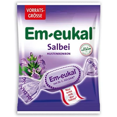 Abbildung von Em eukal Salbei Hustenbonbon zuckerhaltig Großbeutel 150g Aromatisch und kräuterig frisch Mit feinem Salbeiextrakt hochwertigen ätherischen Ölen Vitamin C (1 x 150g)