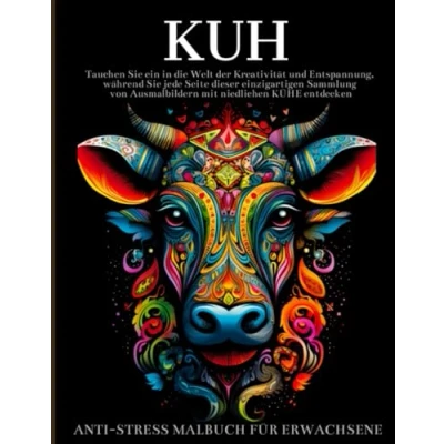 Abbildung von Kuh Malbuch für Erwachsene: Mandalas mit Blumen Designs,Geschenke Tierliebhaber