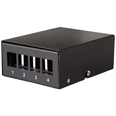 Abbildung von Delock Keystone Patchpanel 4 Port schwarz, 43409