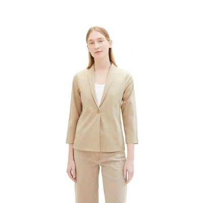 Abbildung von TOM Tailor Basic Blazer, Damen, Größe: XL, Sandy beige