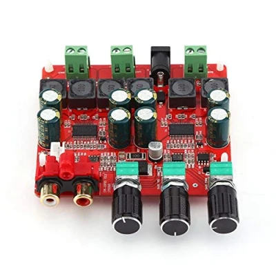 Abbildung von Audioverstärkerplatine,Verstärkermodul TPA3118 2.1 Kanal Stereo Subwoofer Digital Leistungsverstärkerplatine DC 12V 26V,30 W + 30 Amplifier Module,4Ω, 6Ω, 8Ω 60W digitale Leistungsverstärkerkarte