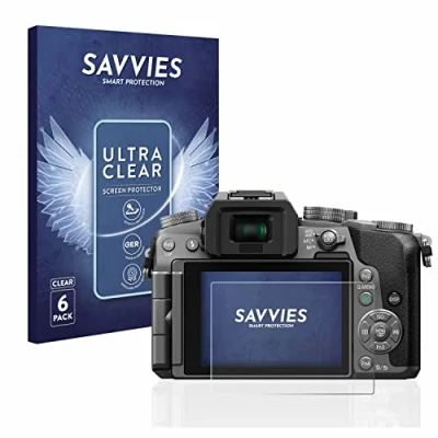 Abbildung von Savvies 6 Stück Schutzfolie für Panasonic Lumix DMC G70 Displayschutz Folie Ultra Transparent