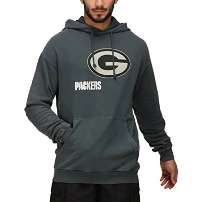 Abbildung von Re:Covered NFL Packers Monochrome Kapuzenpullover, Herren, Größe: XL, Black