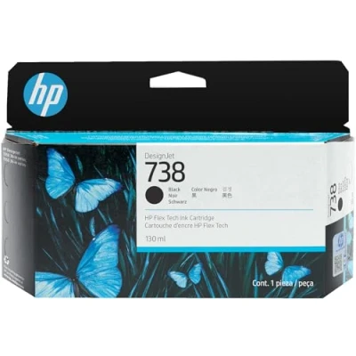 Abbildung von HP 738 130 ml Black DesignJet Ink Cartridge Druckerpatrone 1 Stück(e) Original Standardertrag Schwarz