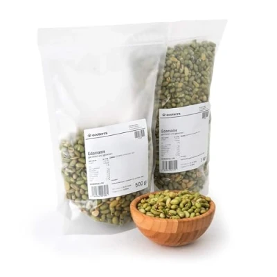 Abbildung von Edamame geröstet &amp; gesalzen vegan glutenfrei Bohnen