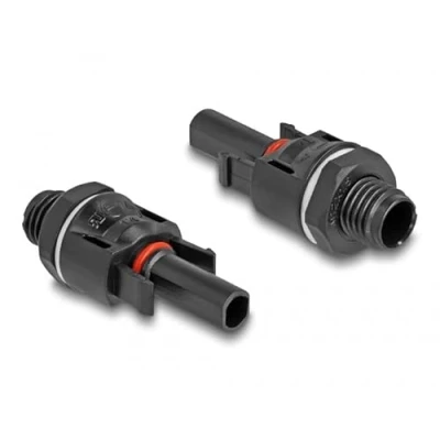 Abbildung von DeLOCK DL4 Solar Konnektoren á Crimpen, Stecker und Buchse, schwarz, 2 Stück