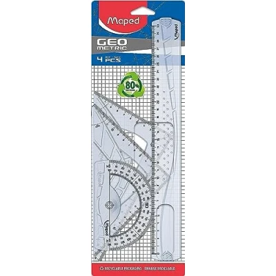 Abbildung von Maped Geodreieck Geometrie Set &#039;Geometric Green&#039; 4 tlg.