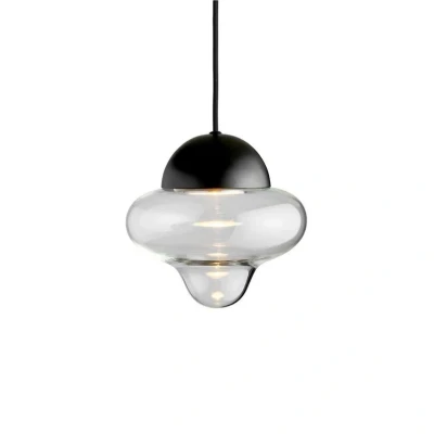 Abbildung von LED Hängeleuchte Nutty, klar / schwarz, Ø 18,5 cm, Glas