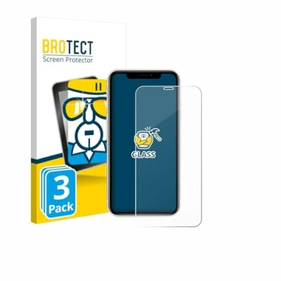 Abbildung von BROTECT (3 Stück Panzer Schutz Glas für Apple iPhone 11 9H Echtglas, Displayschutz