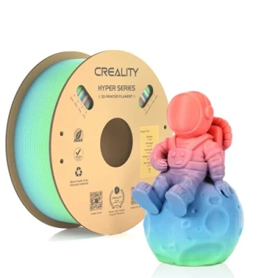 Abbildung von Creality Official Hyper PLA Filament Regenbogen L 1KG, 3D Drucker für Hochgeschwindigkeitsdruck, langlebig und widerstandsfähig, glatt, Überhang Leistung Maßgenauigkeit +/ 0.03mm
