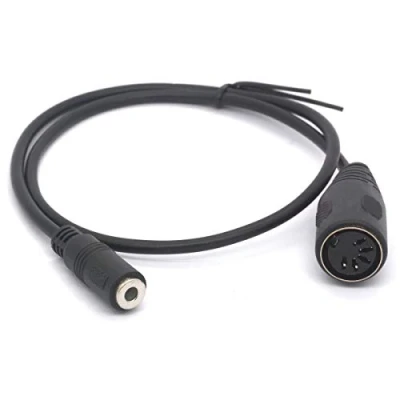 Abbildung von 3.5 to MIDI Cable Adapter 5 Pin DIN Female mm (1/8 Inch) Audio for Naim, Quad Stereo Systems (50 cm)