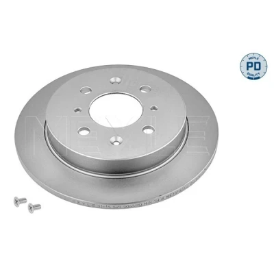 Abbildung von MEYLE Bremsscheibe HONDA: JAZZ 3 Schrägheck, 4 Hinterachse 9mm 100mm voll Zink Lamellen beschichtet 31 15 523 0063/PD 42510T5B950,42510T5B951