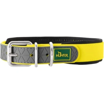 Abbildung von HUNTER CONVENIENCE COMFORT Hundehalsband, Kunststoff, Neopren, wasserfest, schmutzabweisend, gepolstert, 55, neongelb