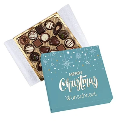 Abbildung von Herz &amp; Heim® Lindt Pralinen Dankeschön Köstlichkeiten zu Weihnachten mit Wunschtextaufdruck auf Banderole