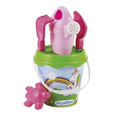 Abbildung von Ecoiffier Eimer gefüllt, Einhorn, 17 cm, ECO687, Multi, Mehrfarbig