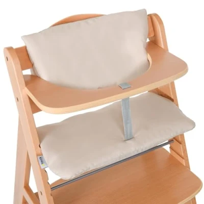 Abbildung von Hauck Hochstuhlauflage Deluxe Beige, 2 tlg. Sitzkissen für Alpha Hochstuhl Sitzverkleinerer Sitzauflage