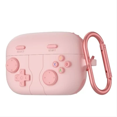 Abbildung von GIOPUEY Hülle Kompatibel mit Sony LinkBuds S, Niedlich Spaß Cartoon Silikon TPU Schutzhülle Schlüsselbundhaken Case Cover für Jungen Mädchen Männer Frauen Pink