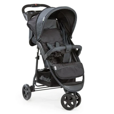 Abbildung von Hauck Kinder Buggy Citi Neo II Caviar Stone, Dreirad Sportwagen einhändig faltbar nur 7,5 kg mit Liegeposition