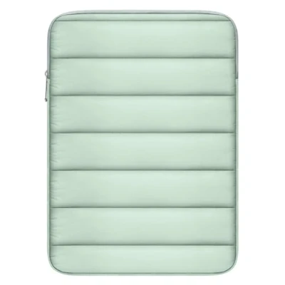 Abbildung von MoKo 9 11 Zoll Puffer Tablet Tasche Hülle, Gesteppte Damen, Reisetasche aus Polyester Pongee Kompatibel mit iPad air 5 10,9&quot; 2022, Pro 2021 2018, Tab S8 11&quot;/Tab A 10,1, Erbsengrün