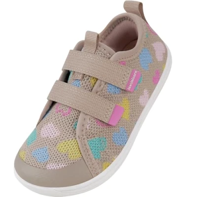 Abbildung von IceUnicorn Kinder Barfußschuhe Breite Zehenbox Jungen Mädchen Hausschuhe Minimalistische Outdoor Traillaufschuhe Walking Schuhe(Hell Khaki, 28EU Weit)