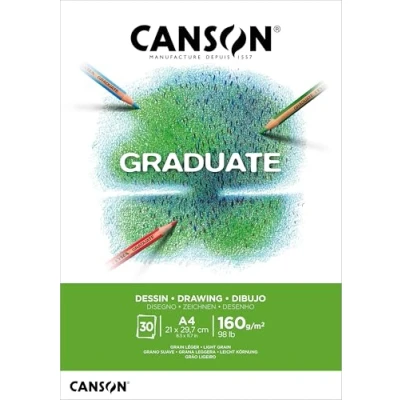 Abbildung von Canson Pad Graduate Drawing White Paper A4 160 g Skizzenbuch