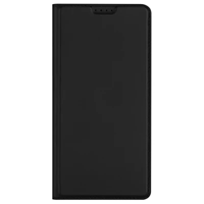 Abbildung von Samsung Galaxy S23 FE Hülle Kunstleder Dux Ducis Klapphülle Handyhülle Schwarz